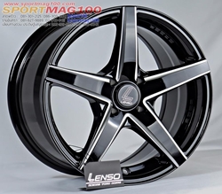 ล้อแม็กใหม่ Lenso JAS Jager Saber 4รู100 ET35 ดำเงามิลลิ่ง 7-15นิ้ว