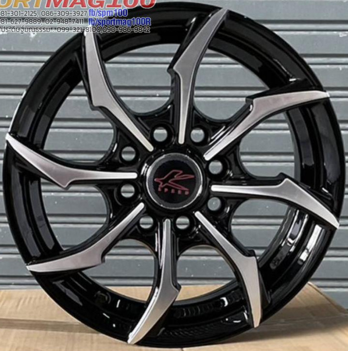 ล้อแม็กใหม่ Kspeed WTB-0801 4รู100/110 ET35 ดำหน้าเงา 5.5-13นิ้ว
