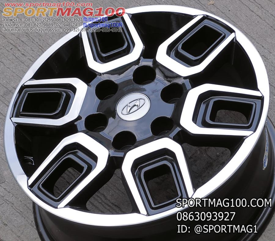 ล้อแม็กแท้ติดรถ Hyundai H1 6รู139 ดำหน้าเงา et48 6.5-17นิ้ว