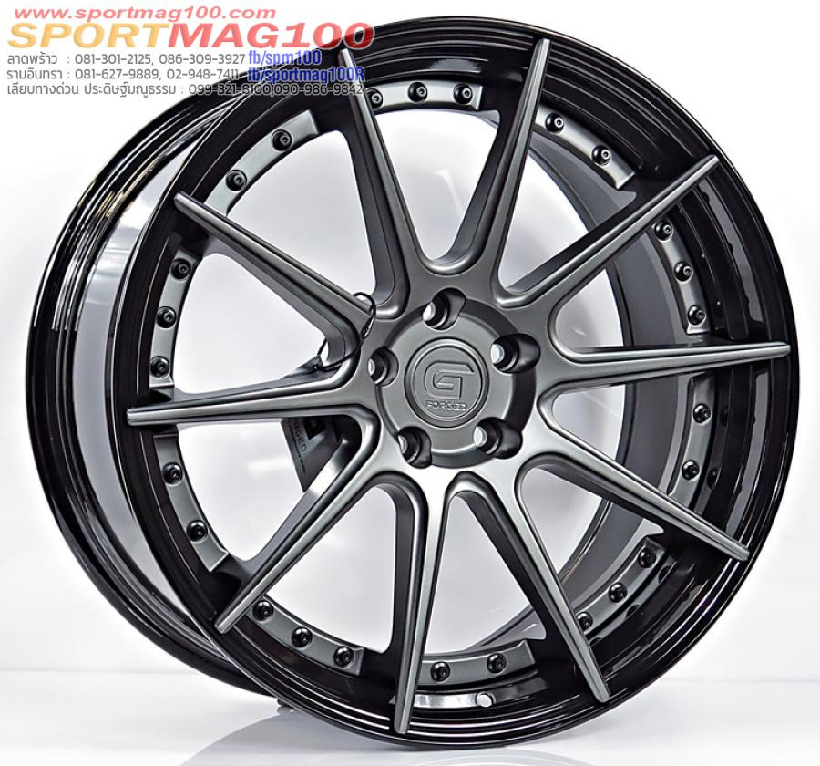 ล้อแม็กแท้2ชิ้น G-Forged GF02 5รู112 สีTitaniumGreymattGlossBlack ET40-40 F8.5 R9.5-20นิ้ว