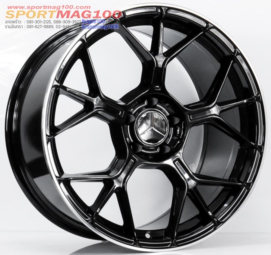 ล้อแม็ก GT Coupe ขอบ 19 กว้าง F8.5 R9.5 5รู112 Offset35-35 สีดำเงาขอบเงา