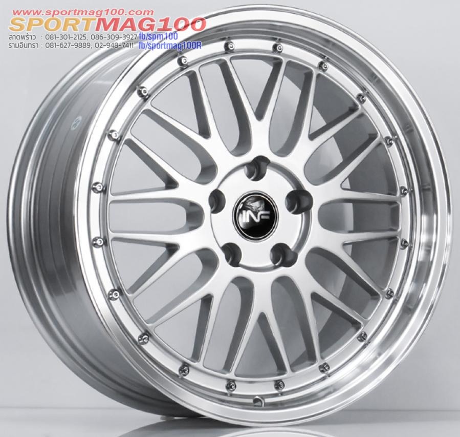 ล้อแม็ก FLOWFORMING INFERNO BBS LM ขอบ 18 กว้าง 8นิ้ว 5รู114.3 Offset35 สีซิลเวอร์ขอบกระจก