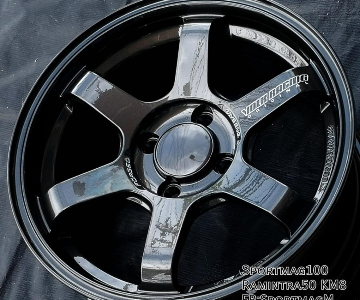 ล้อแม็กใหม่เบา Flowforming AOW TE37 Sonic 4รู100 ไดมอนด์แบล็ค 7-16นิ้ว 